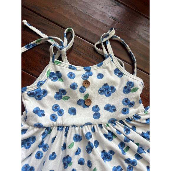 Jane + Jo dress 4T House Dress Blueberry Super Soft Tie Shoulders Cottagecore - Picture 5 of 7